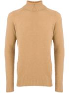 Drumohr Roll-neck Fitted Sweater - Nude & Neutrals