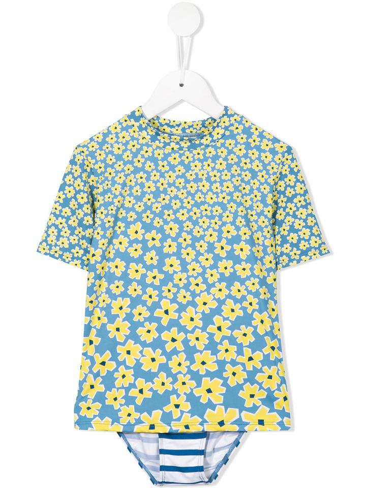 Stella Mccartney Kids Floral Print Swimsuit, Girl's, Size: 12 Yrs, Blue