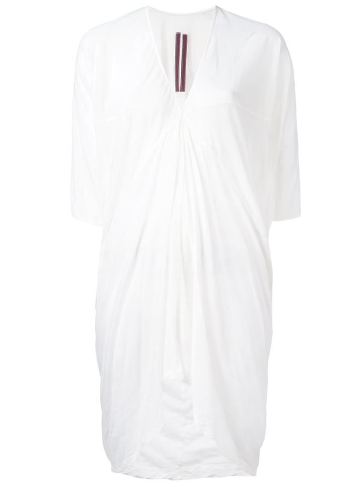 Rick Owens Drkshdw V-neck Gathered Top - White