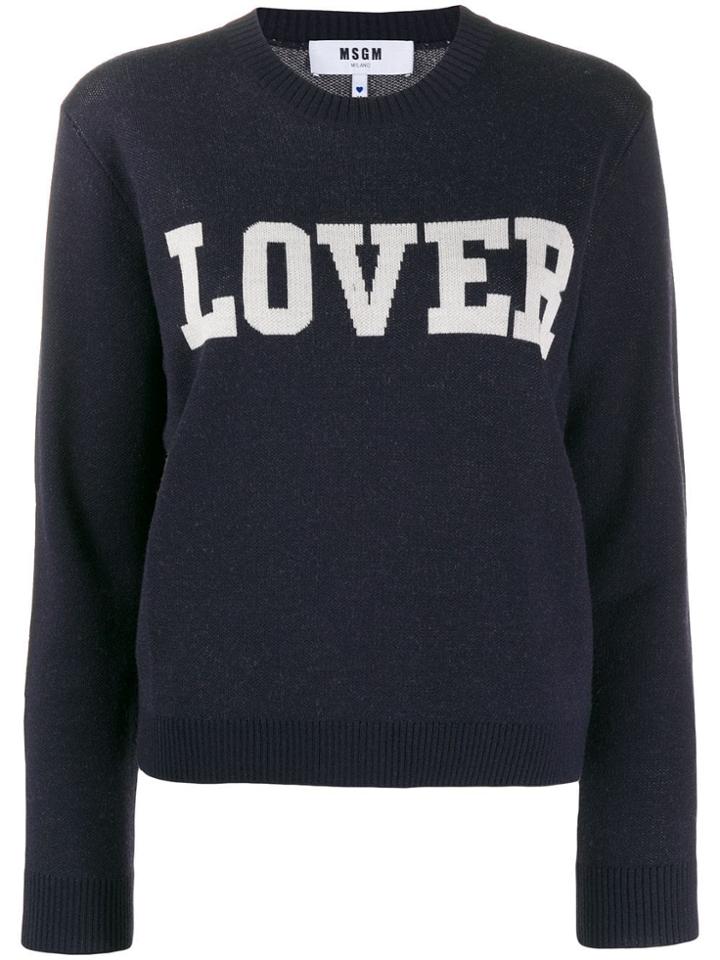 Msgm Knitted Sweatshirt - Blue