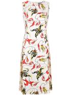 Fausto Puglisi Printed Side Slit Dress - Nude & Neutrals
