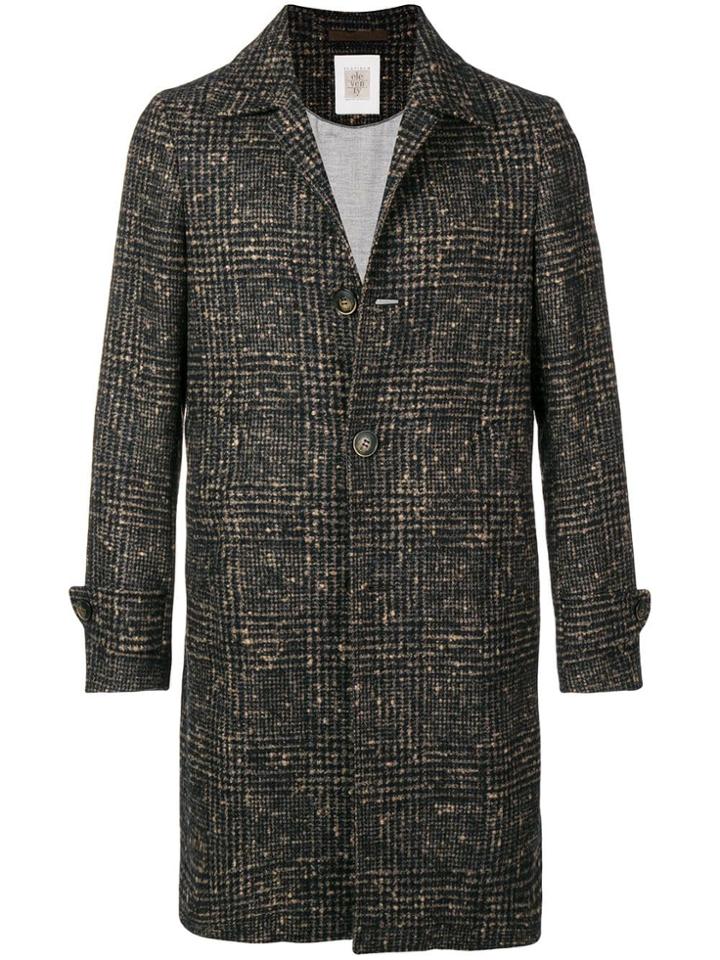 Eleventy Checked Blazer - Black