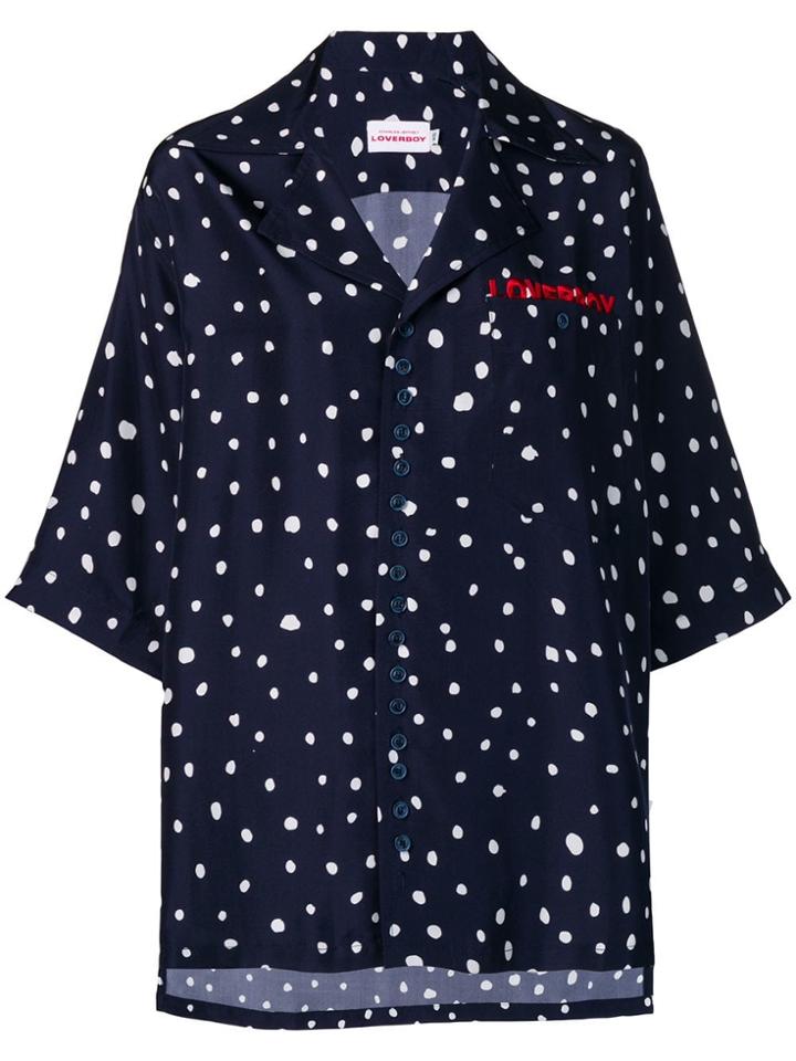 Charles Jeffrey Loverboy Polka Dot Printed Shirt - Blue