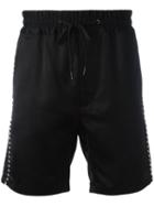 Marc Jacobs Contrast Piped Trim Shorts, Men's, Size: 46, Black, Viscose/cotton