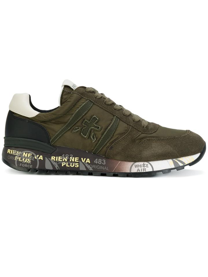 Premiata Panelled Sneakers - Green
