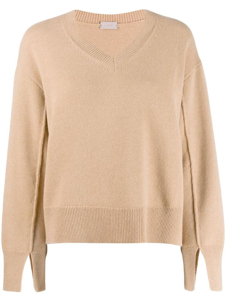 Mrz V-neck Pullover Sweater - Neutrals