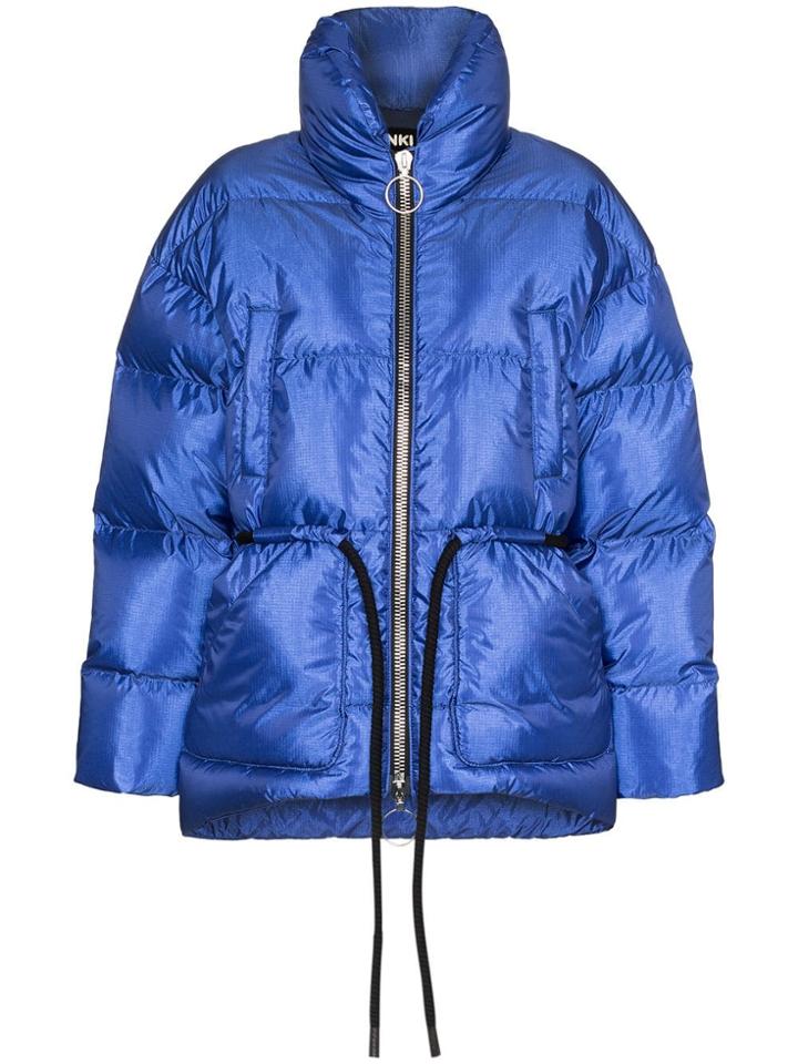 Ienki Ienki Mishko Tie-waist Puffer Coat - Blue