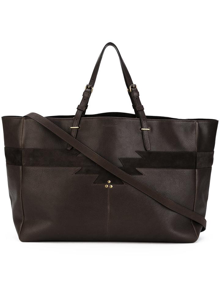 Jérôme Dreyfuss Igor Tote, Women's, Brown, Cotton/buffalo Leather/calf Suede