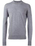 Oamc Back Patch Detail Jumper, Men's, Size: Medium, Grey, Polyamide/polyester/viscose/virgin Wool