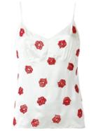 Isabela Capeto Silk Embroidered Top, Women's, Size: 40, White, Silk