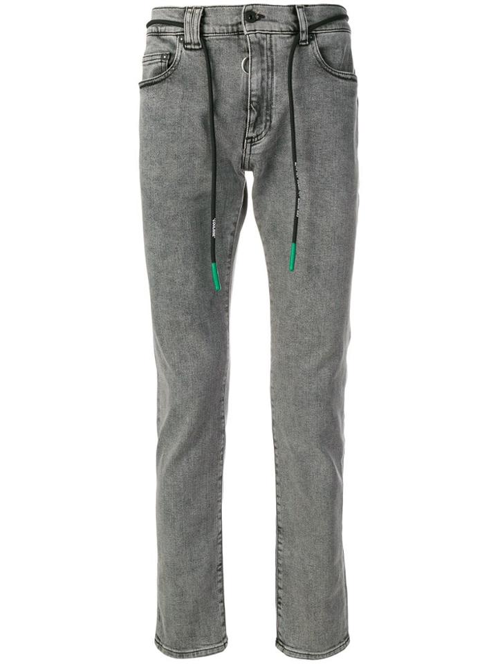 Off-white Slim-fit Jeans - Grey