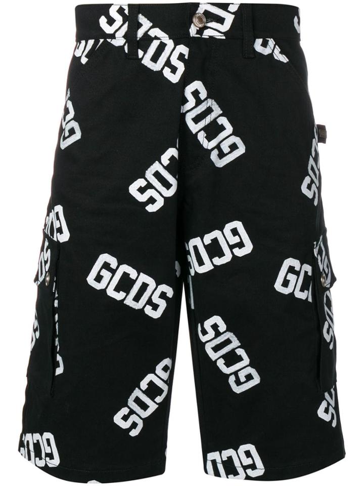 Gcds Logo Print Shorts - Black