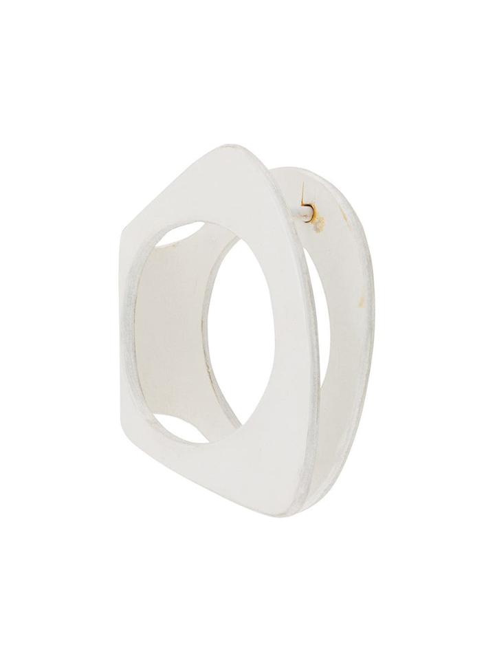 Yohji Yamamoto Pre-owned 2000s Folded Cut-off Bangle - White