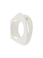 Yohji Yamamoto Pre-owned 2000s Folded Cut-off Bangle - White