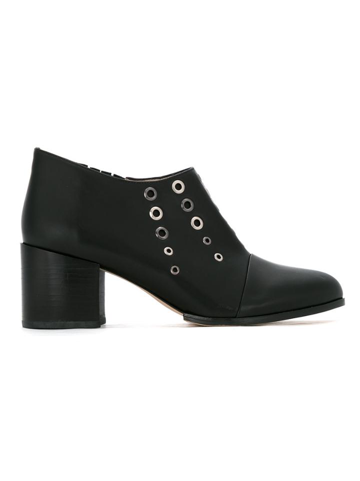 Mara Mac Eyelets Ankle Boots - Black