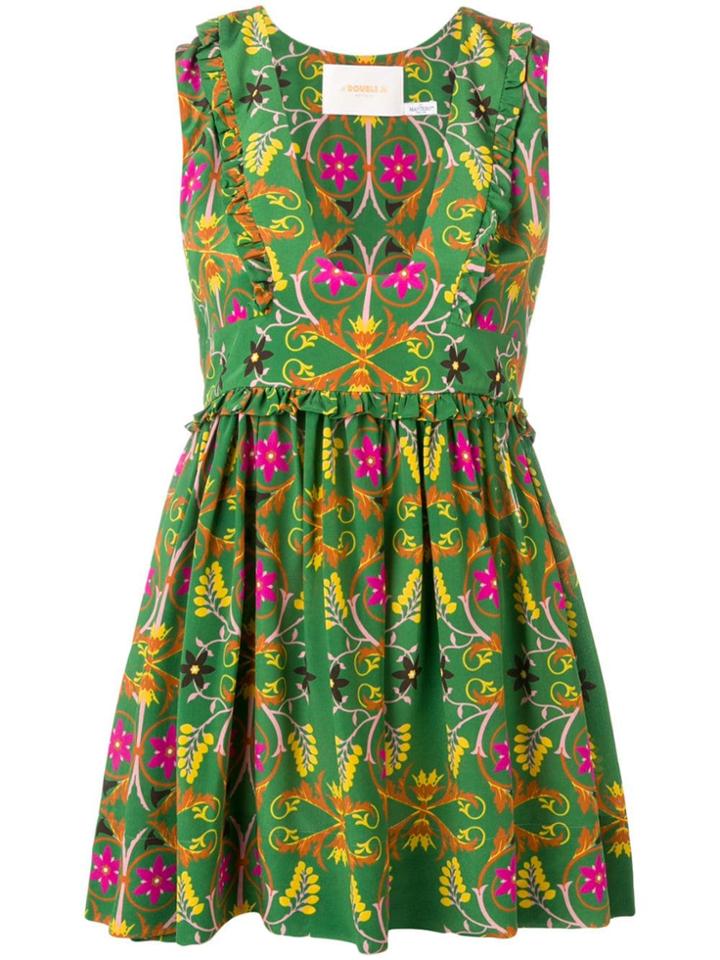 La Doublej Crepe De Chine Floral-print Blouse - Green