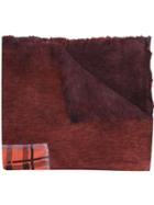 Avant Toi Contrast Panel Shawl - Red