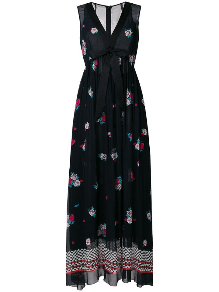 Philosophy Di Lorenzo Serafini Floral Print Maxi Dress - Black