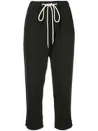 Bassike Washed Herringbone Pull On Pant - Black