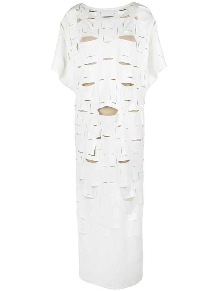 Gloria Coelho Cut Out Details Gown - Nude & Neutrals