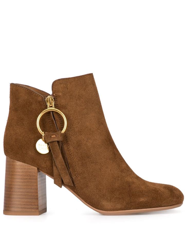 See By Chloé Louise Medium Ankle Boots - Brown