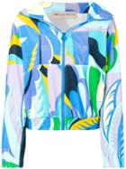 Emilio Pucci Acapulco Print Zipped Terrycloth Hoodie - Blue