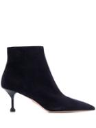 Prada Pointed Ankle Boots - Blue