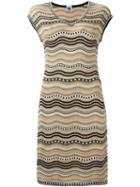M Missoni Knitted V-neck Dress, Women's, Size: 40, Black, Polyamide/viscose/polyester/metallized Polyester
