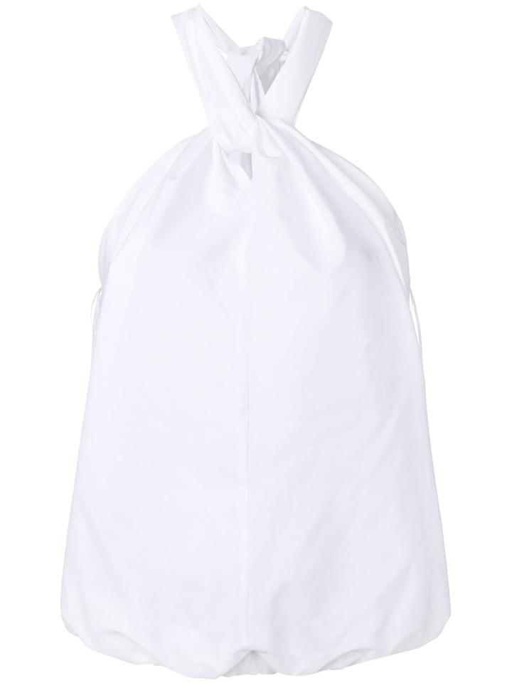 Erika Cavallini Knotted Halterneck Top - White