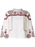 Mih Jeans Edison Embroidered Blouse - White