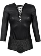 Nk Lace-up Blouse - Black