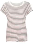 Current/elliott Striped T-shirt, Women's, Size: 2, White, Cotton