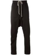 Rick Owens Drkshdw Drawstring Cropped Pants, Men's, Size: Small, Black, Cotton