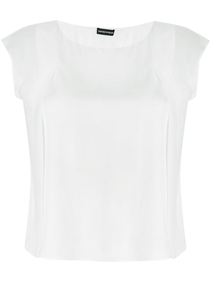 Emporio Armani Mesh Sleeve T-shirt - White