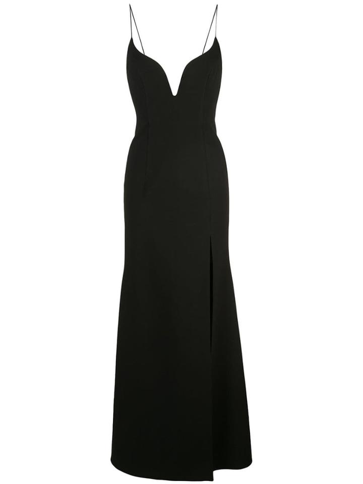 Jill Jill Stuart Plunge Neck Gown - Black