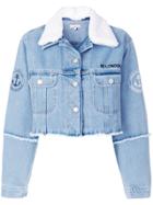 Natasha Zinko Cropped Denim Jacket - Blue