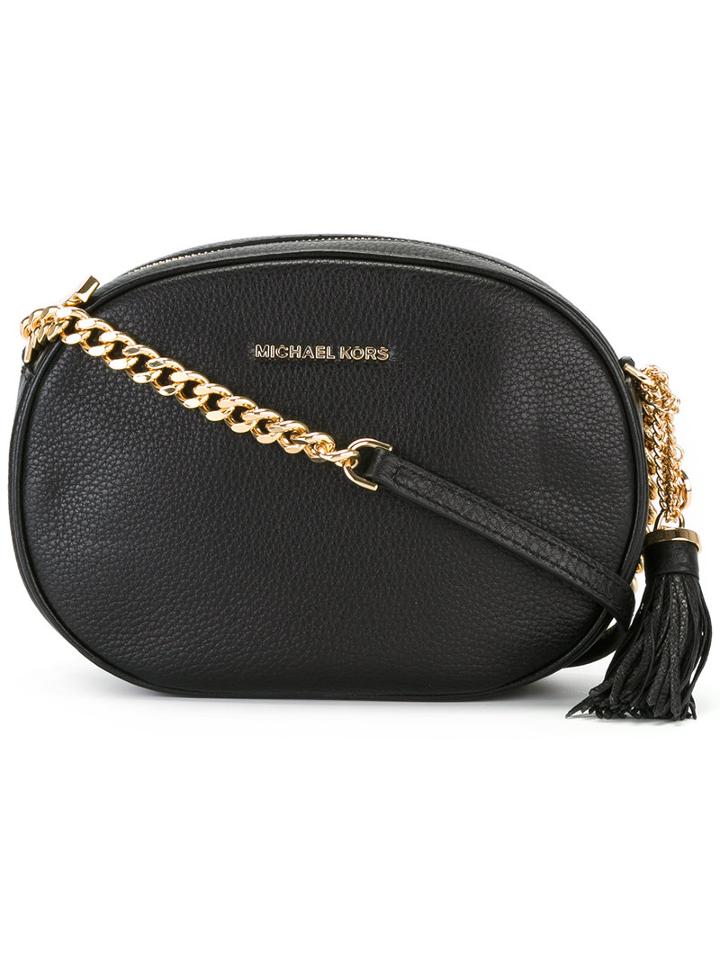 Michael Michael Kors Ginny Medium Crossbody Bag, Women's, Black, Calf Leather