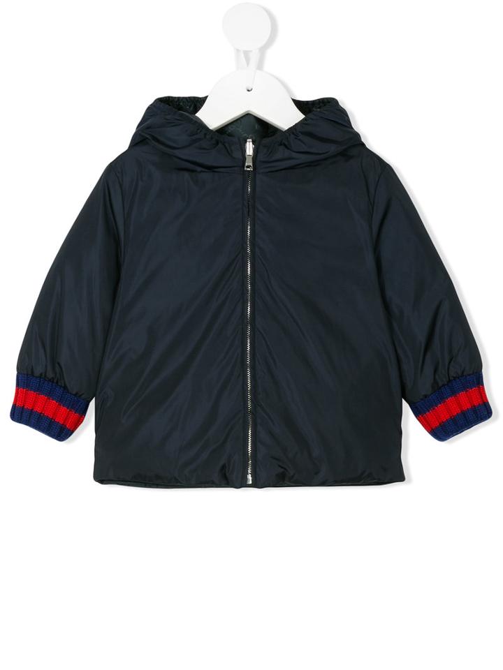 Gucci Kids - Hooded Jacket - Kids - Polyamide/polyamide-8 - 9-12 Mth, Blue