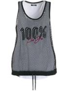 Liu Jo Mesh Panel Tank Top - Black