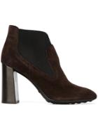 Tod's Chunky Heel Ankle Boots - Brown