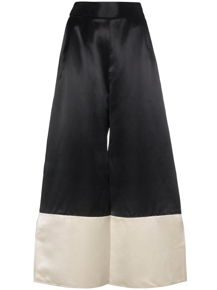 Beaufille Sina Satin Wide Leg Pants - Black