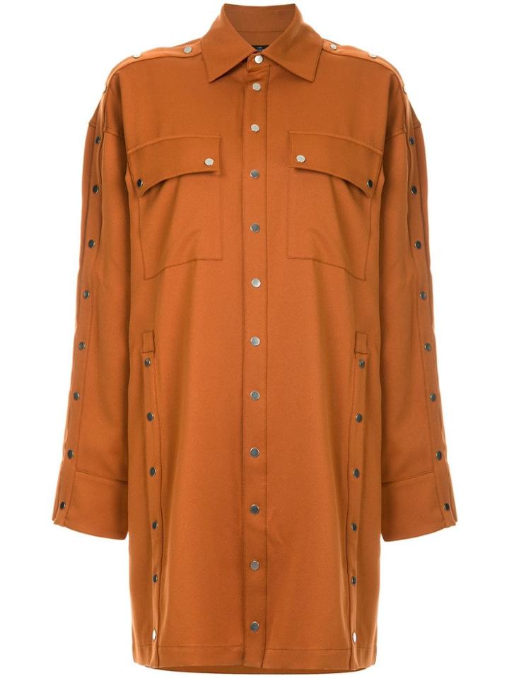 Rokh Snap Button Overshirt - Orange