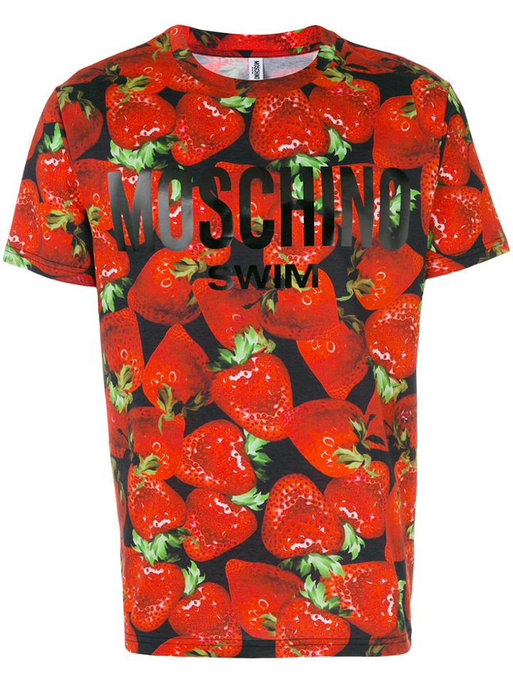 Moschino Strawberry Print T-shirt - Red