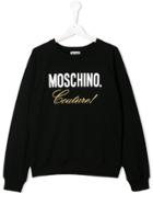 Moschino Kids Teen Couture Print Sweater - Black