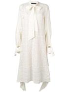 Rokh Lace Panelled Dress - White