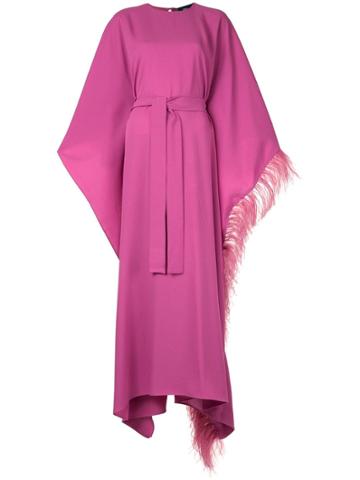 Taller Marmo Feather-embellished Dress - Pink