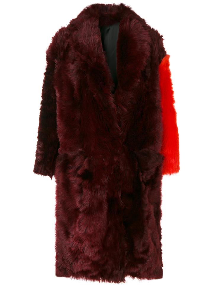 Calvin Klein 205w39nyc Contrast Sleeve Coat - Red