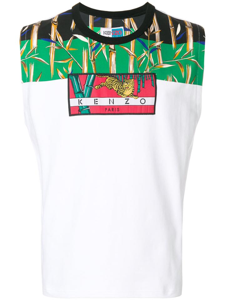 Kenzo Tiger Patch Sleeveless T-shirt - White
