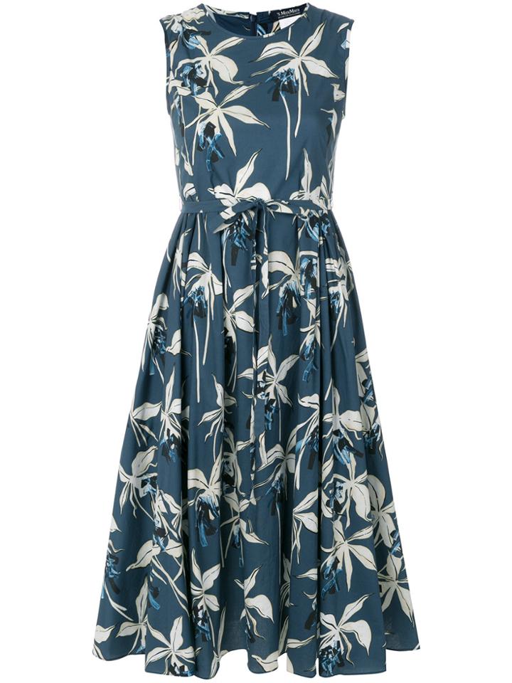 's Max Mara Printed Sleeveless Dress - Blue