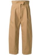 Carven High Waisted Cropped Trousers - Nude & Neutrals